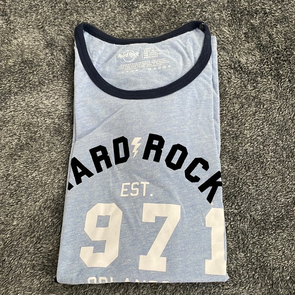 Hard Rock Cafe Orlando Blue Tshirt Size L
